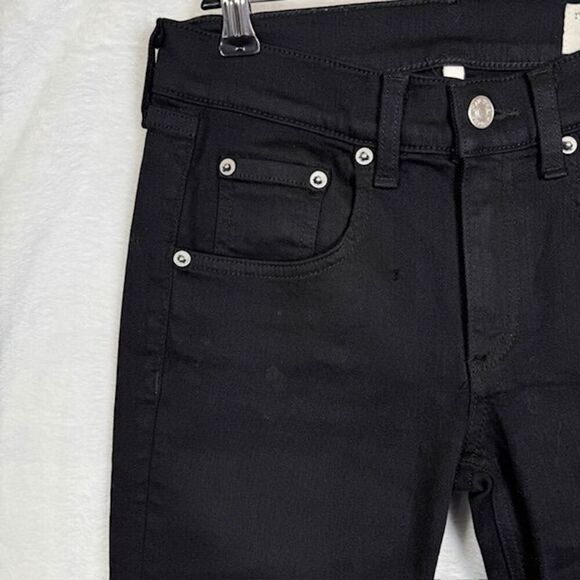 Rag & Bone Skinny Jeans in Coal Black Wash Stretch Size 24 - Picture 2 of 12